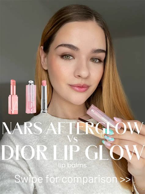 nars afterglow vs dior lip glow|Dior glow lip balm.